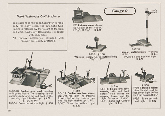 Kibri Railways Accessories catalog 1954