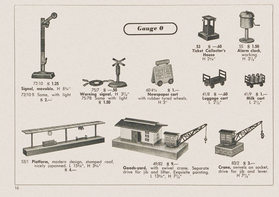 Kibri Railways Accessories catalog 1954