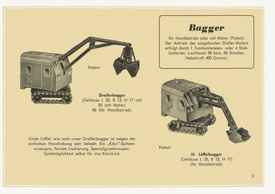 Kibri Spielwaren und Eisenbahn-Zubehörteile 1957