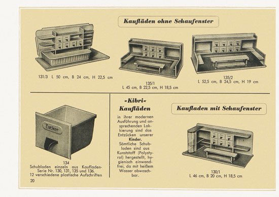 Kibri Spielwaren und Eisenbahn-Zubehörteile 1957