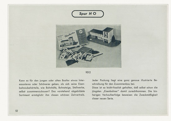 Kibri Spielwaren und Eisenbahn-Zubehörteile 1957