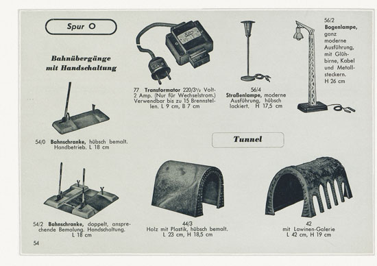 Kibri Spielwaren und Eisenbahn-Zubehörteile 1957