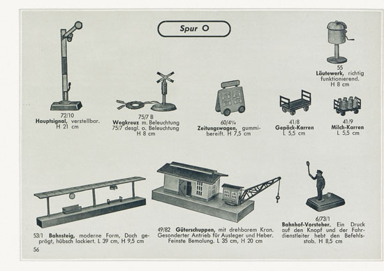 Kibri Spielwaren und Eisenbahn-Zubehörteile 1957