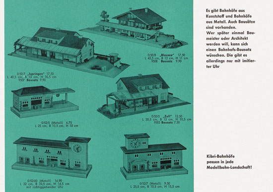 Kibri Spielwaren und Modellbahn-Zubehör 1959