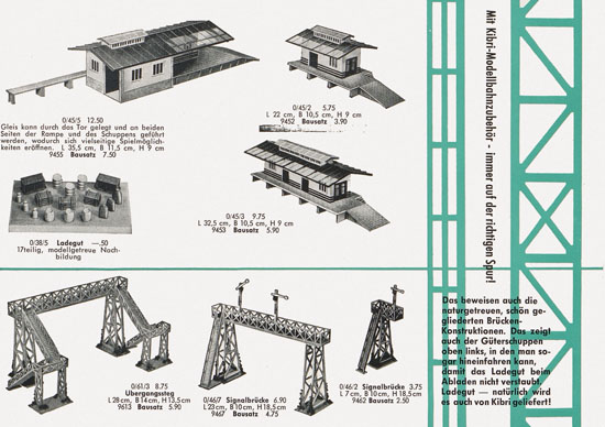 Kibri Spielwaren und Modellbahn-Zubehör 1959
