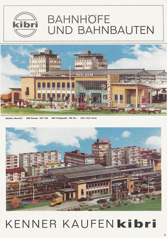 Seite 3 Kibri Katalog Modellbahn-Zubehör 1967-1968