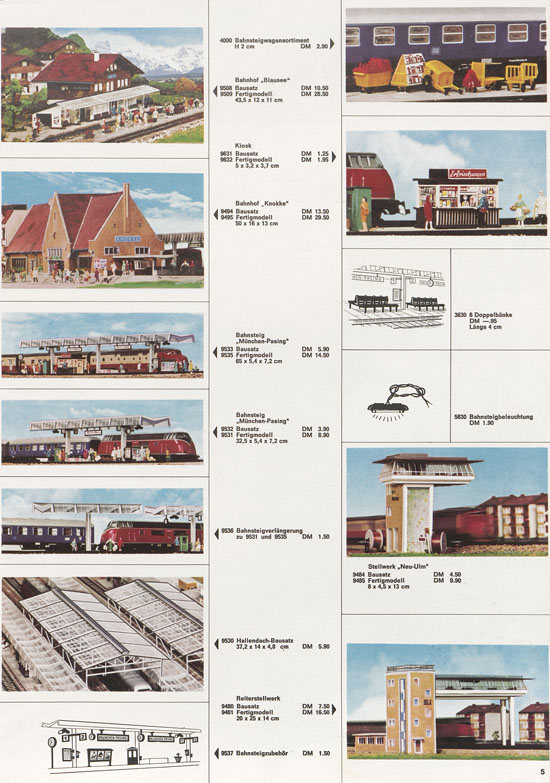 Seite 5 Kibri Katalog Modellbahn-Zubehör 1967-1968