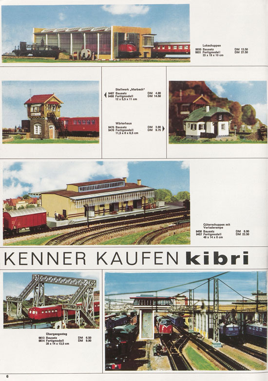 Seite 6 Kibri Katalog Modellbahn-Zubehör 1967-1968