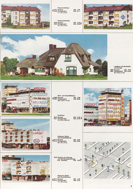 Seite 9 Kibri Katalog Modellbahn-Zubehör 1967-1968