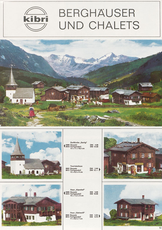 Seite 13 Kibri Katalog Modellbahn-Zubehör 1967-1968