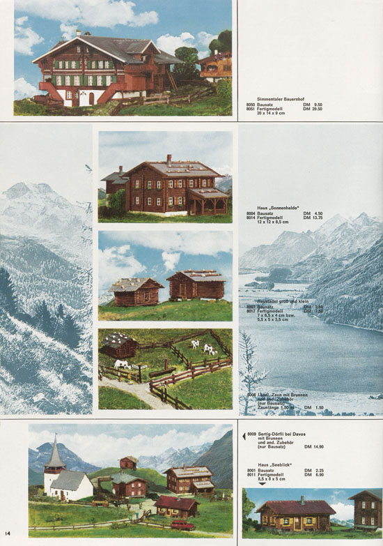 Seite 14 Kibri Katalog Modellbahn-Zubehör 1967-1968