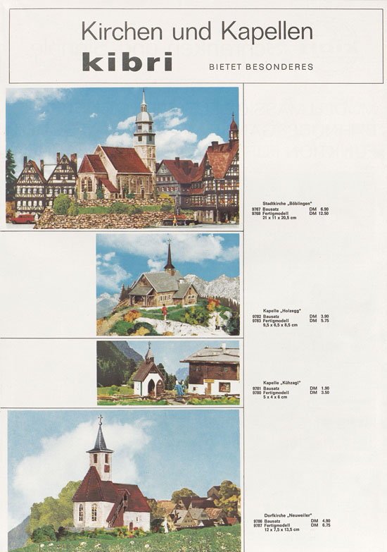 Seite 17 Kibri Katalog Modellbahn-Zubehör 1967-1968