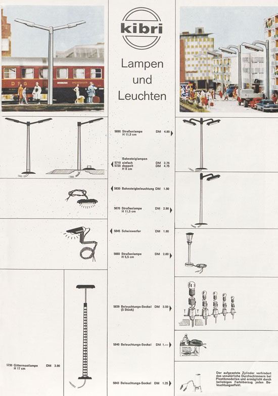 Kibri Katalog Modellbahn-Zubehör 1967-1968