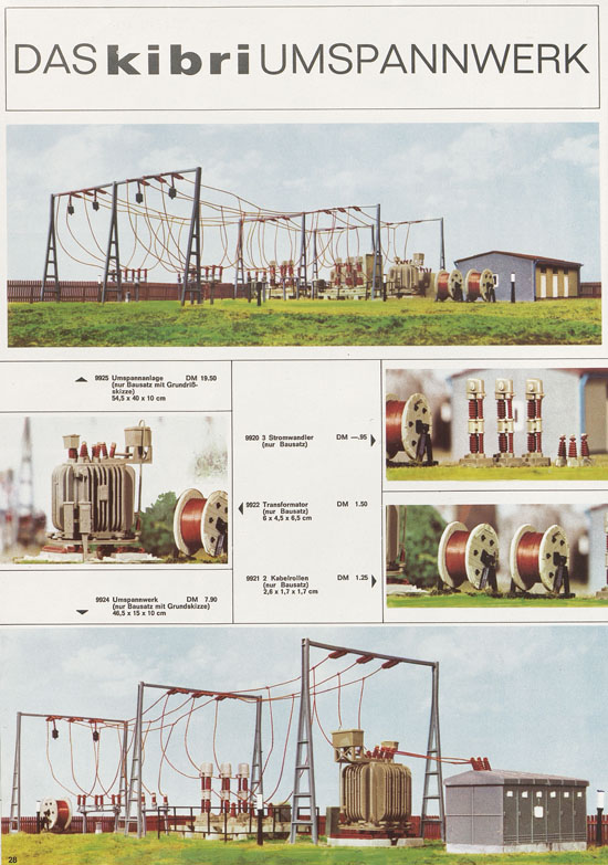 Kibri Katalog Modellbahn-Zubehör 1967-1968