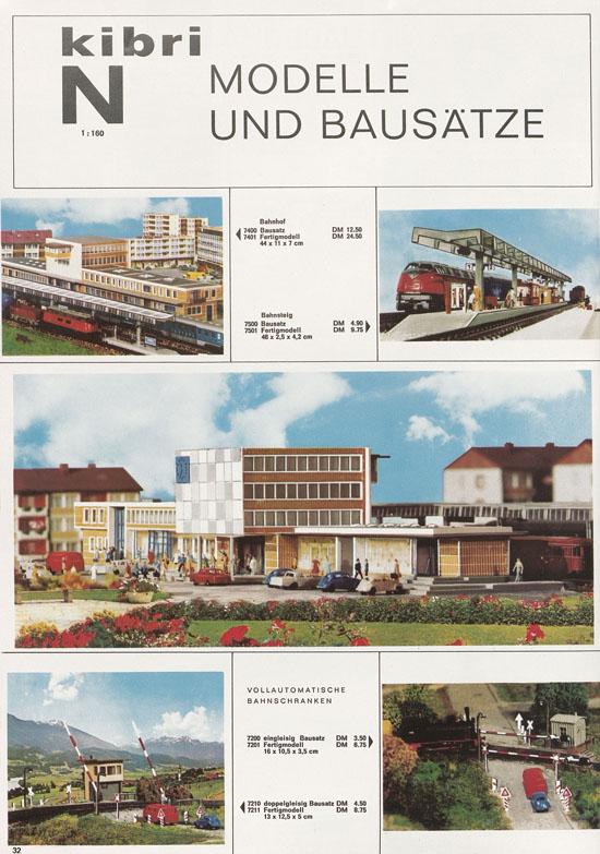 Seite 32 Kibri Katalog Modellbahn-Zubehör 1967-1968