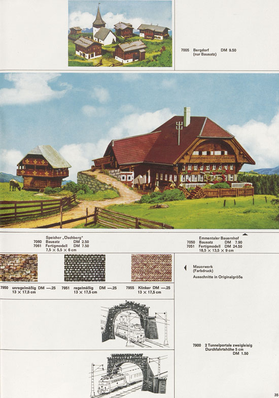 Seite 35 Kibri Katalog Modellbahn-Zubehör 1967-1968