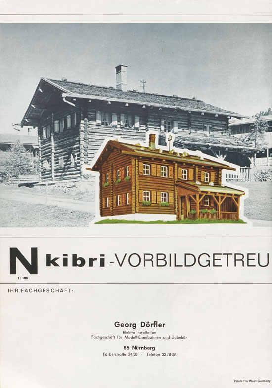 Seite 36 Kibri Katalog Modellbahn-Zubehör 1967-1968