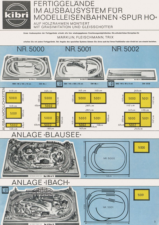 Seite 3 Kibri Katalog Modellbahn-Zubehör 1969-1970