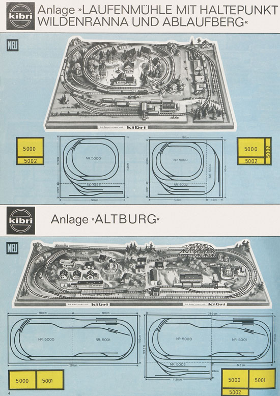 Seite 4 Kibri Katalog Modellbahn-Zubehör 1969-1970