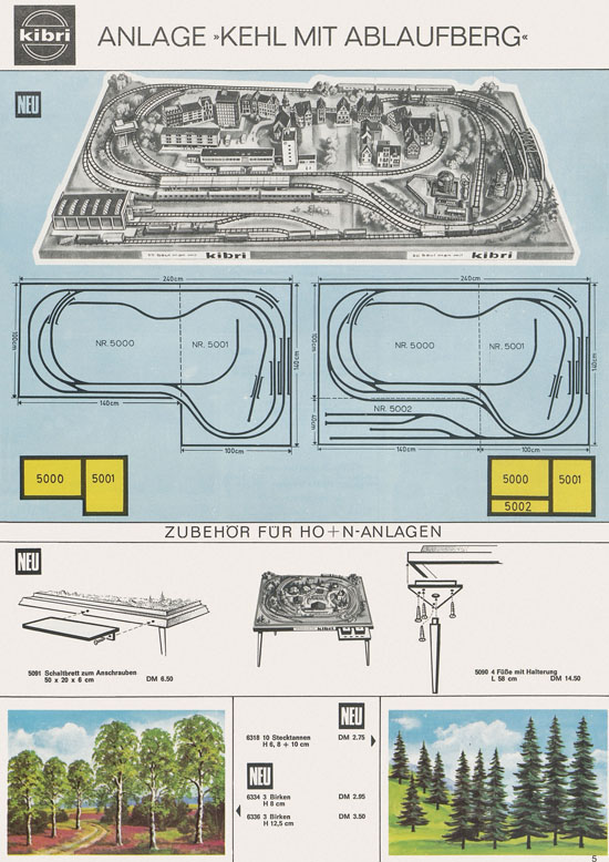 Kibri Katalog Modellbahn-Zubehör 1969-1970