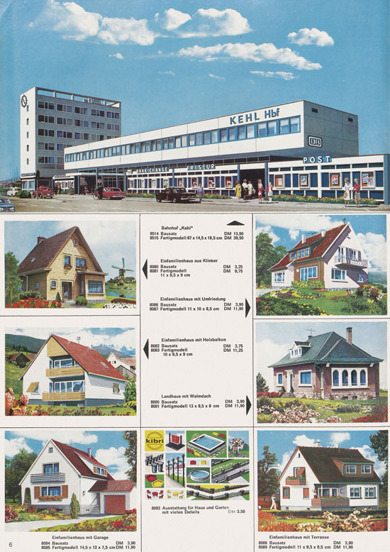 Seite 6 Kibri Katalog Modellbahn-Zubehör 1969-1970