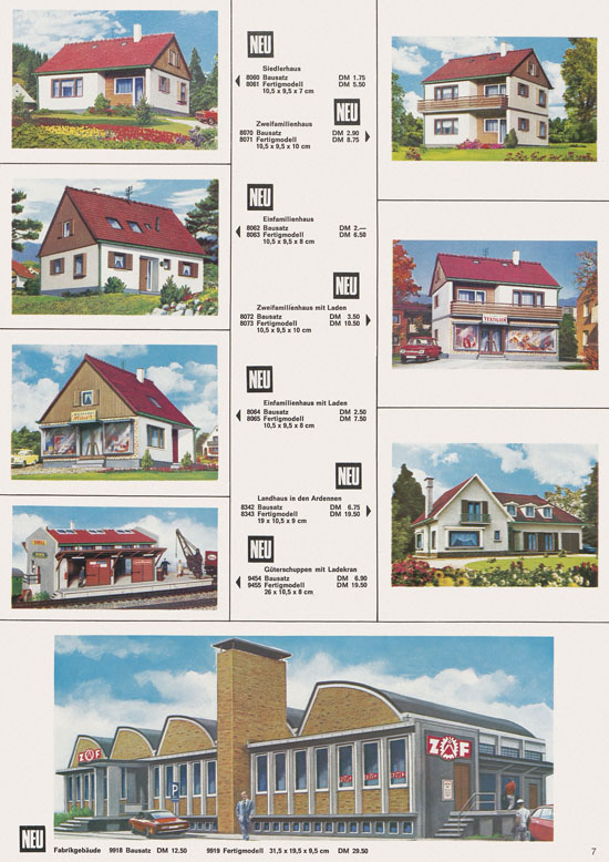 Seite 7 Kibri Katalog Modellbahn-Zubehör 1969-1970
