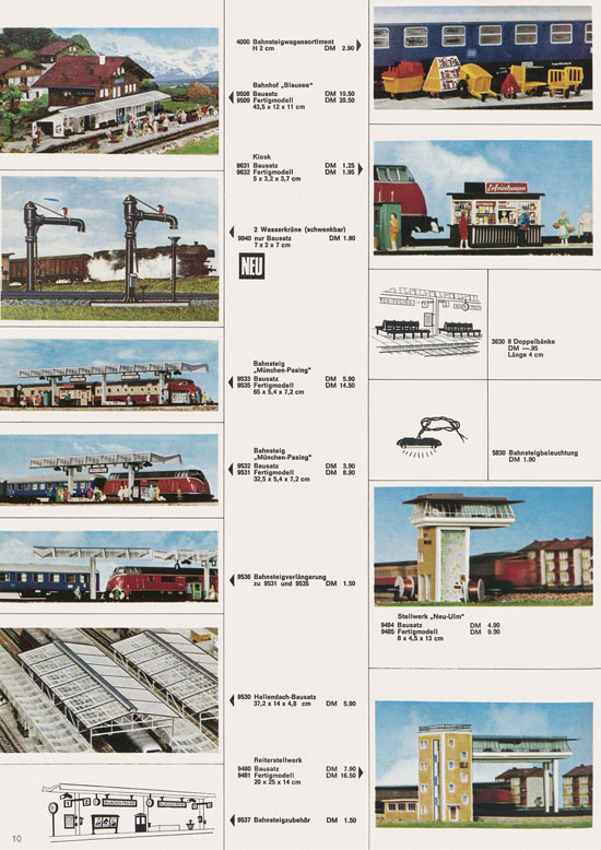 Seite 10 Kibri Katalog Modellbahn-Zubehör 1969-1970