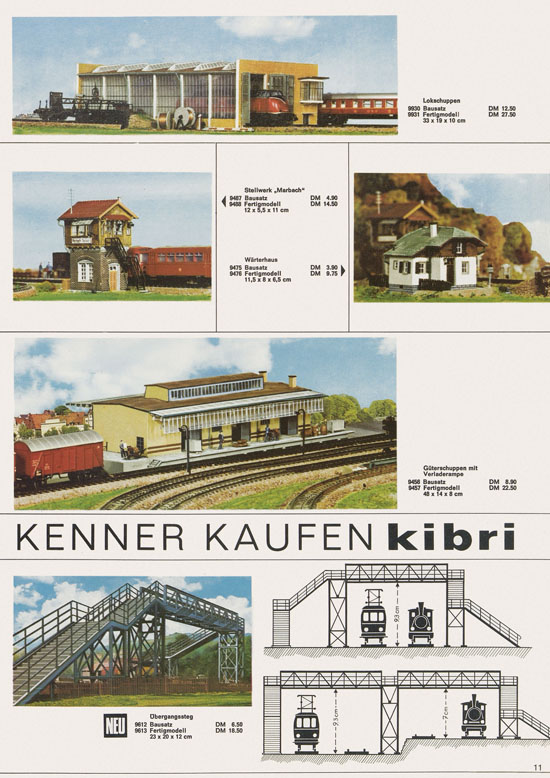 Kibri Katalog Modellbahn-Zubehör 1969-1970