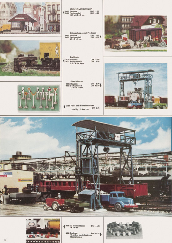 Seite 12 Kibri Katalog Modellbahn-Zubehör 1969-1970