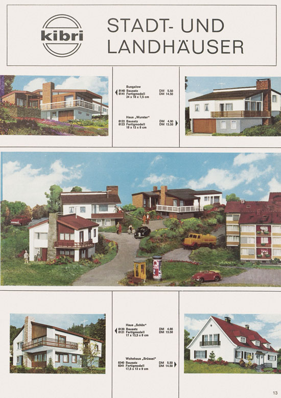 Seite 13 Kibri Katalog Modellbahn-Zubehör 1969-1970