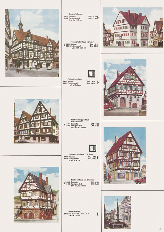 Seite 17 Kibri Katalog Modellbahn-Zubehör 1969-1970