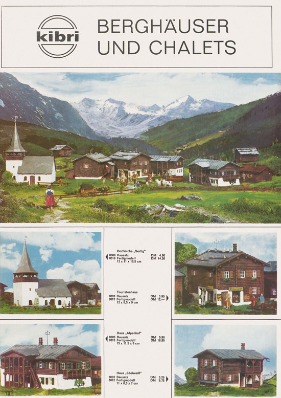 Seite 18 Kibri Katalog Modellbahn-Zubehör 1969-1970