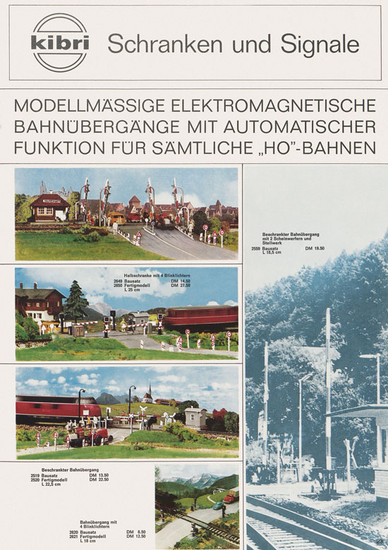 Kibri Katalog Modellbahn-Zubehör 1969-1970