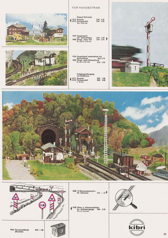 Kibri Katalog Modellbahn-Zubehör 1969-1970