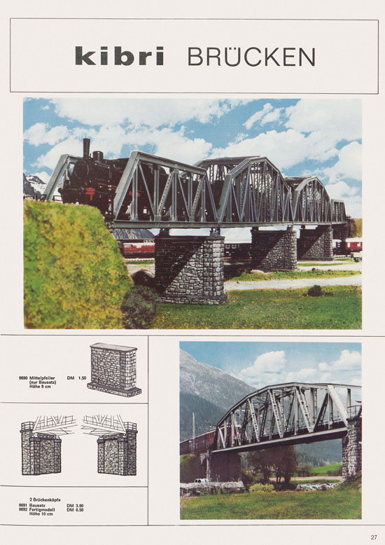 Seite 27 Kibri Katalog Modellbahn-Zubehör 1969-1970
