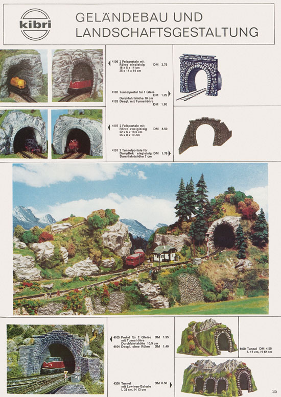 Seite 35 Kibri Katalog Modellbahn-Zubehör 1969-1970