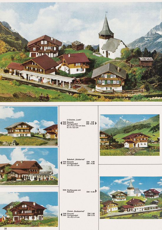Seite 38 Kibri Katalog Modellbahn-Zubehör 1969-1970