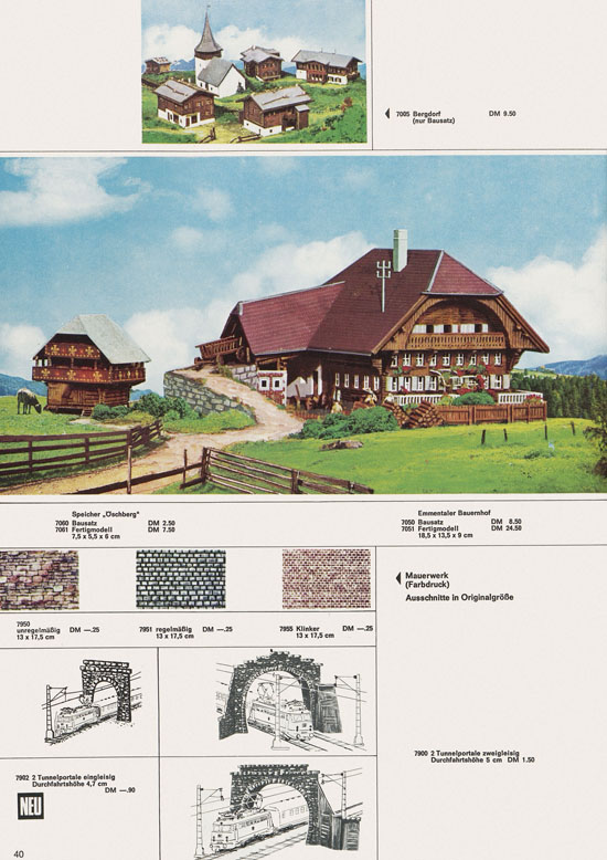 Seite 40 Kibri Katalog Modellbahn-Zubehör 1969-1970