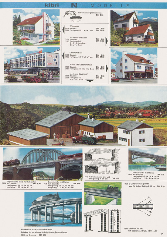 Seite 41 Kibri Katalog Modellbahn-Zubehör 1969-1970