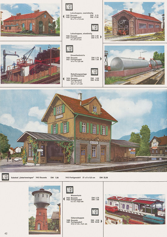 Seite 42 Kibri Katalog Modellbahn-Zubehör 1969-1970
