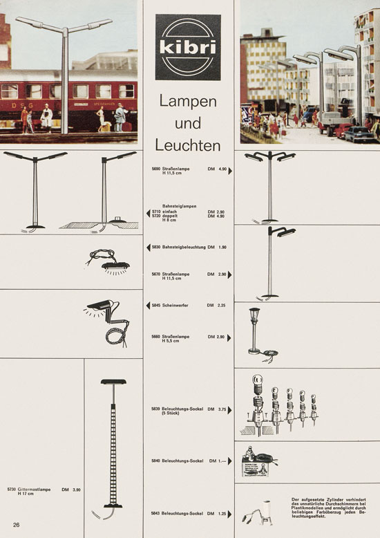 Kibri Katalog Modellbahn-Zubehör 1970-1971