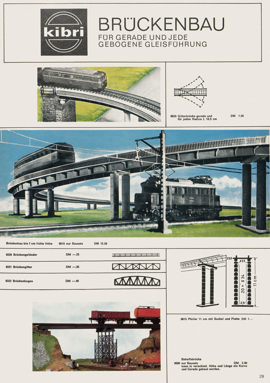 Kibri Katalog Modellbahn-Zubehör 1970-1971