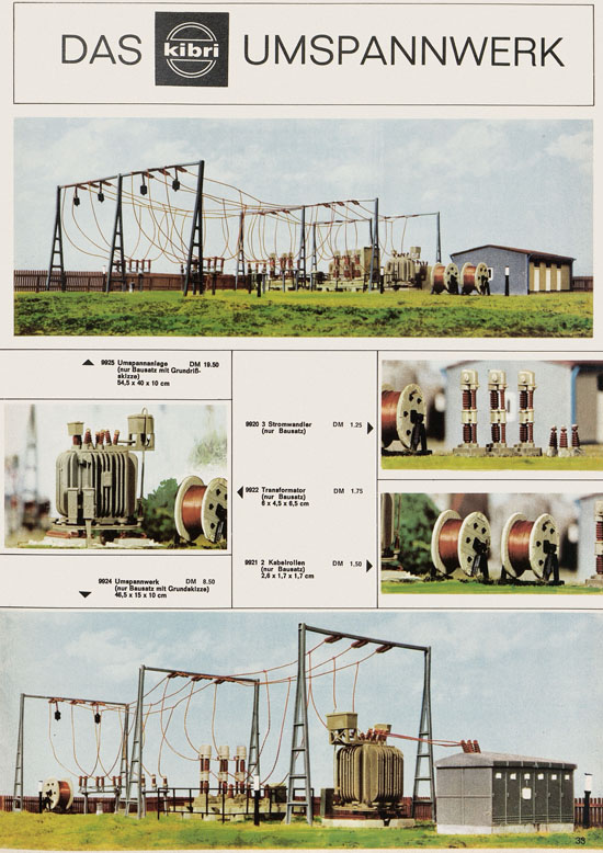 Kibri Katalog Modellbahn-Zubehör 1970-1971