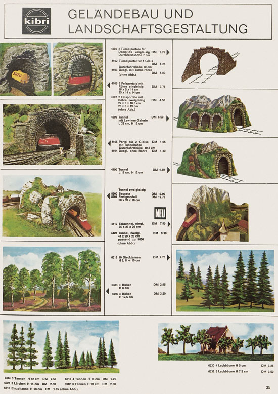 Kibri Katalog Modellbahn-Zubehör 1970-1971