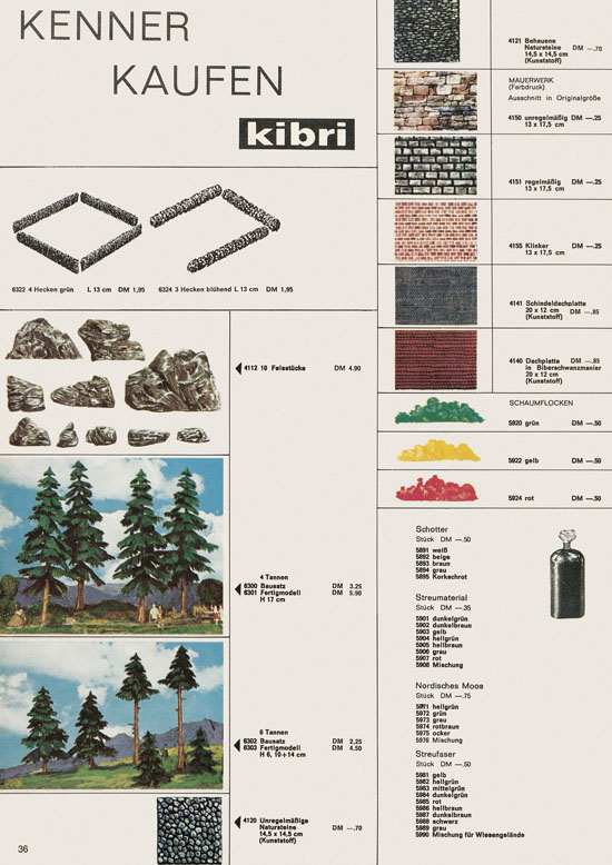 Kibri Katalog Modellbahn-Zubehör 1970-1971