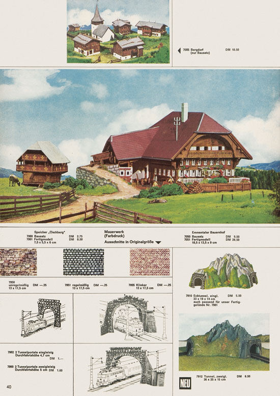 Kibri Katalog Modellbahn-Zubehör 1970-1971