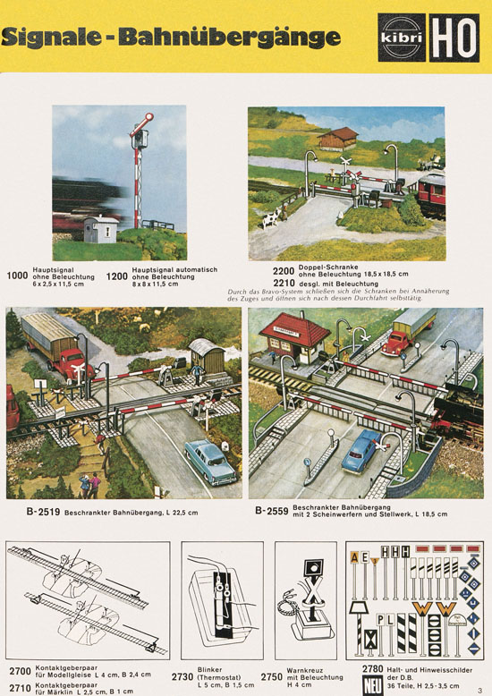Seite 3 Kibri Katalog Modellbahn-Zubehör 1973 1974