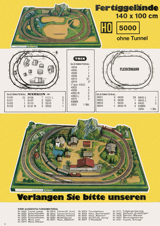 Kibri Katalog Modellbahn-Zubehör 1973 1974