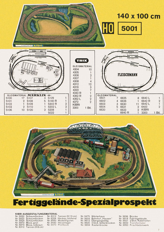 Seite 7 Kibri Katalog Modellbahn-Zubehör 1973 1974