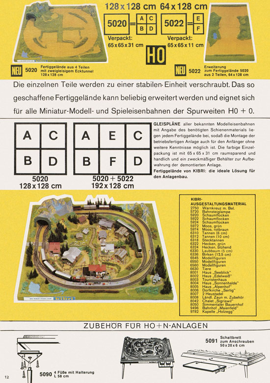 Seite 12 Kibri Katalog Modellbahn-Zubehör 1973 1974